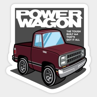 Medium Red Sunfire - Power Wagon (1980) Sticker